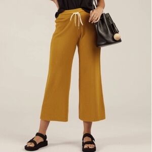 Mate the Label Cropped Waffle Wide Leg Pants